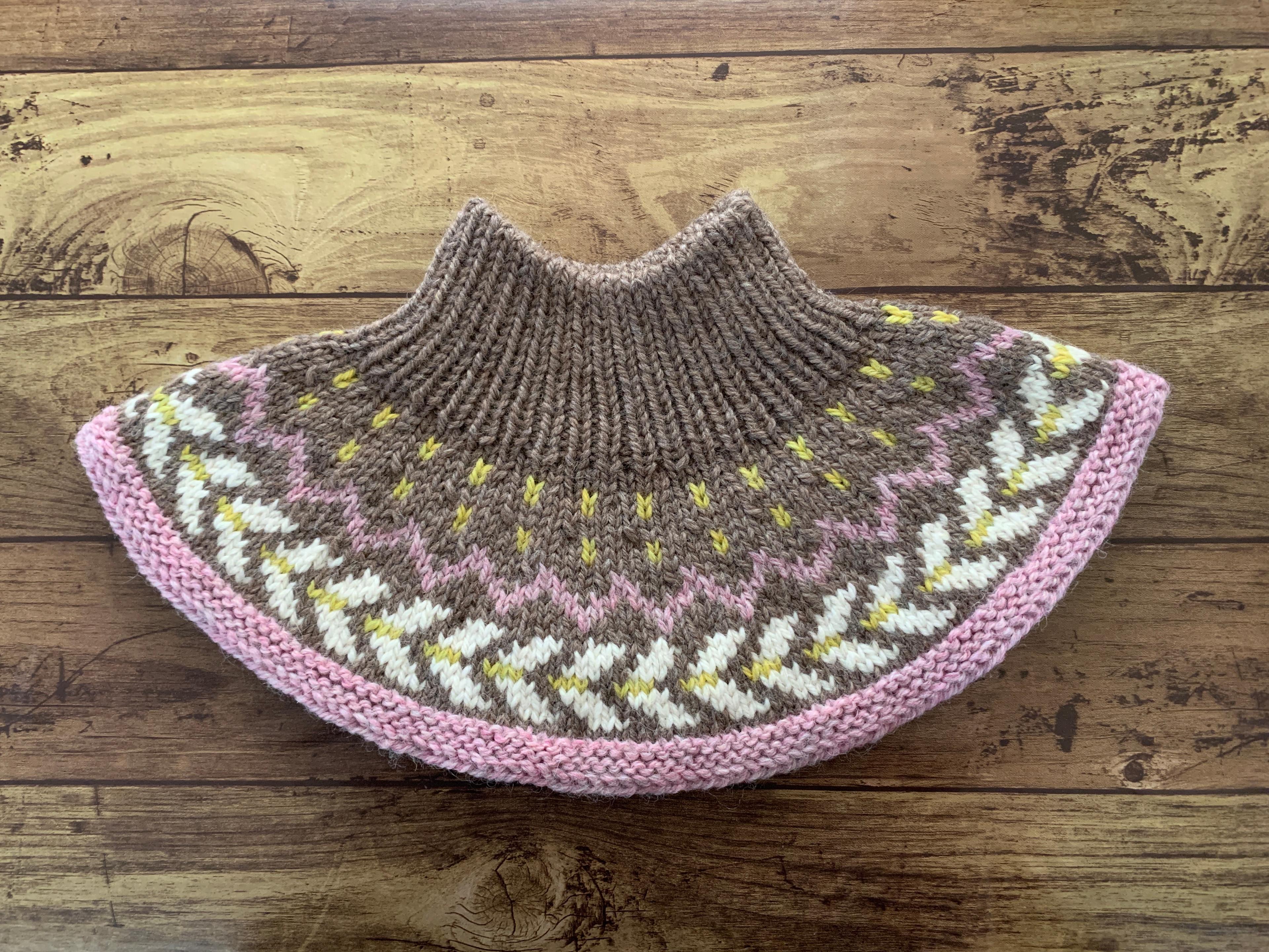 ロピーセーター風ネックウォーマー ブラウン1枚目の画像